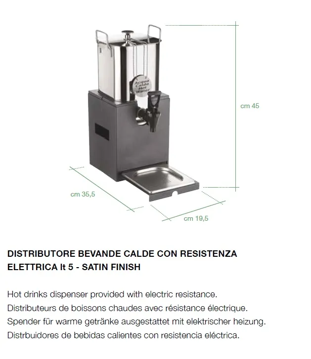 Pinti Hot Drinks Dispenser L.5 art.F1809527